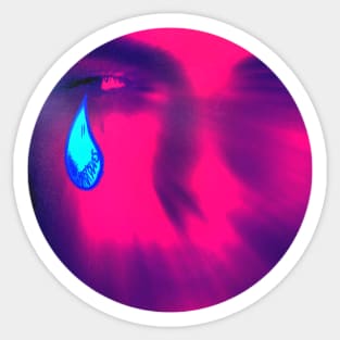 Teardrop Pink Sticker